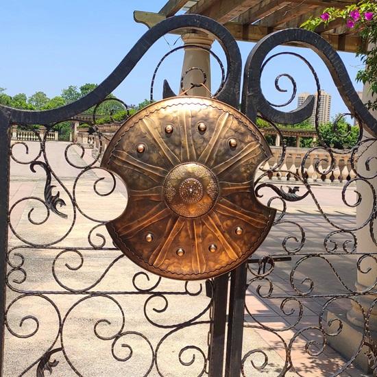 Troy Trojan War Shield Ancient Greek Shield for Knight Soldier Warrior Battle Play Halloween Cosplay LARP Home Office Bar Lobby Wall Decoration