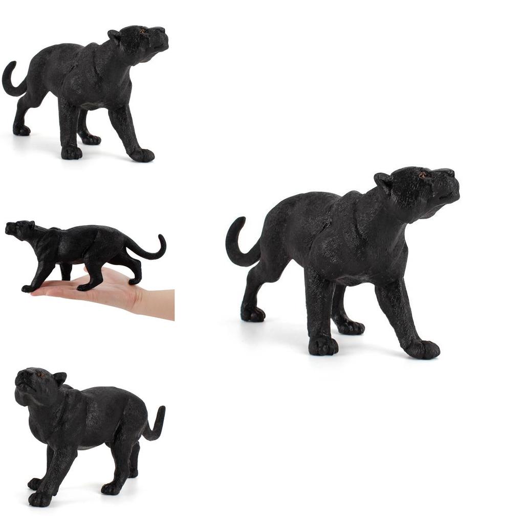 Black Panther Pvc Wildlife Model With Realistic Detailing For Collection And Display