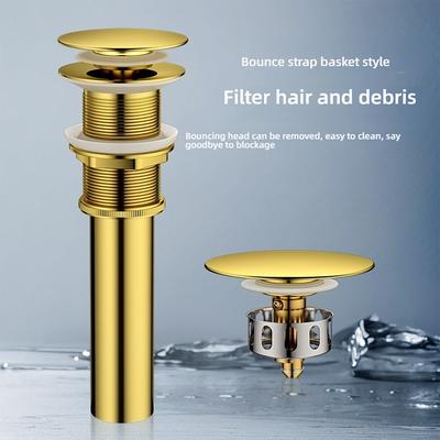 Washbasin Sink Push Drain Valve For Bathroom New Drain Plug Bathroom Fixtures, Brass Set, Black Chrome Washbasin, Pop Strainer