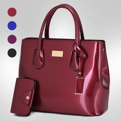 New Patent Leather Women's Bag, High-end Bridal Bridesmaid Bag, Wedding Handbag, Solid Color Shoulder Messenger Bag, Styled Platinum Bag.