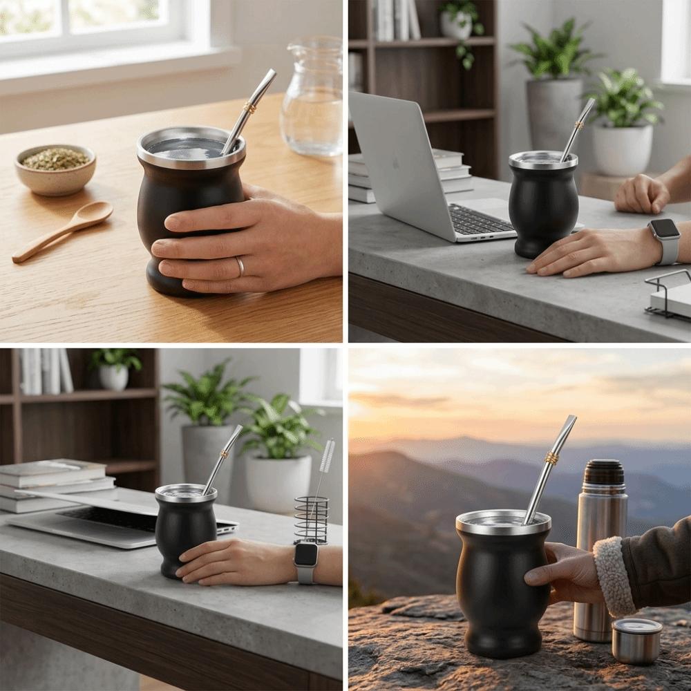 3Pcs Rustless Steel Insulated Cup Double Wall Coffee  Mug Lightweight Drinking Cup  Sports Hydration