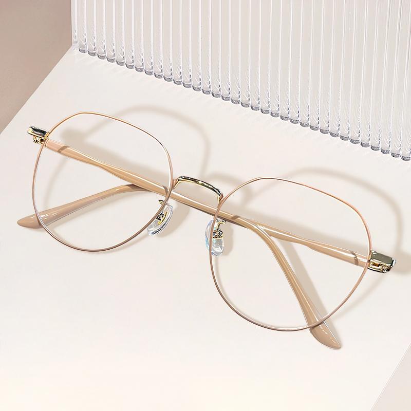 

Women Reading Glasses Round Frame Myopia Glasses Anti-Blue Light Glasses Fashion Glasses Frames Unisex Eyeglasses +150 верблюд