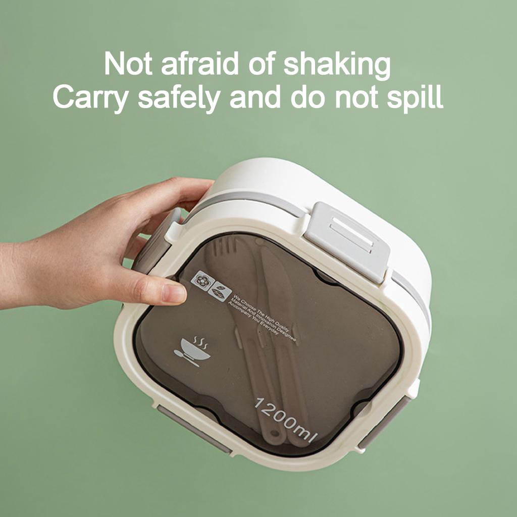 Portable Children Lunch Box Large Capacity Microwaveable Bento Box with Dip Box Food Storage Container