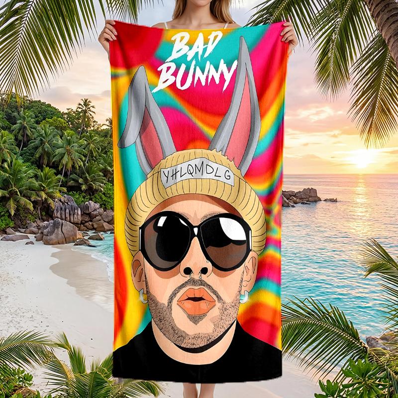 Serviette de plage mode Bbunny: Idéal pour les aventures estivales Doux, absorbant et à séchage rapide, convient pour la natation et le bain