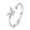 S925 Sterling Silver Adjustable Butterfly Ring - Dreamy, Elegant, and Exquisite Cold Style for Girls