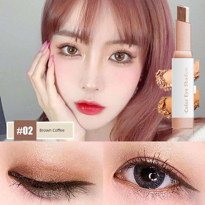 Newbie Beginner Pearlescent No Falling Out Two-Tone Eye Shadow Stick