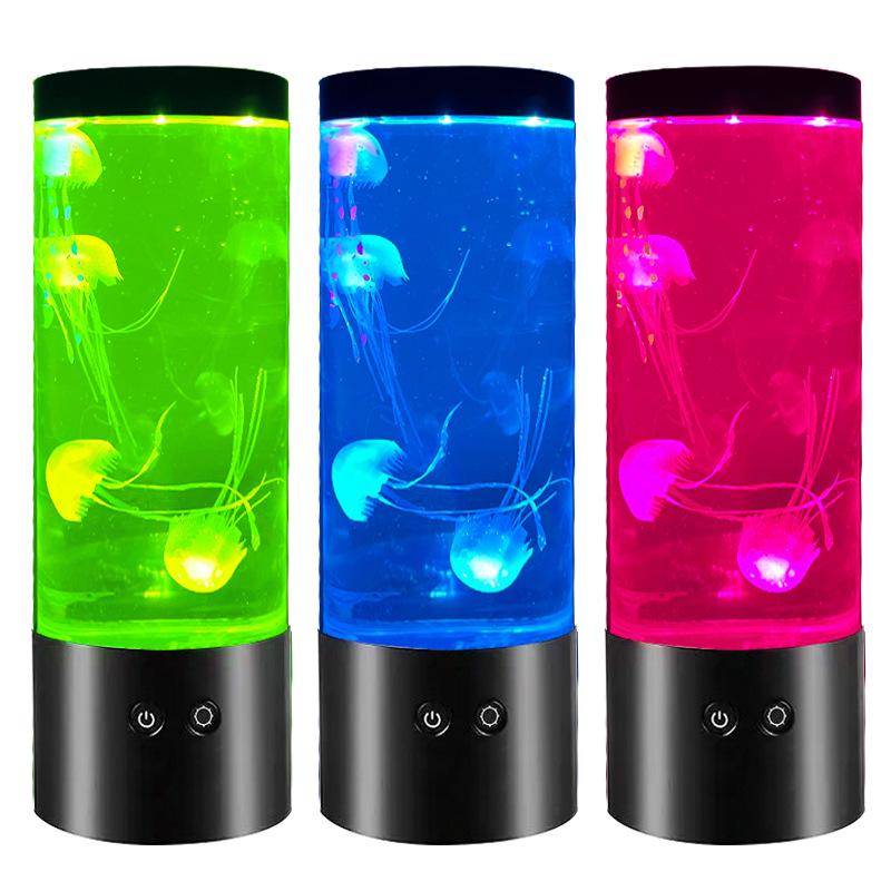 9-Inch LED Jellyfish Lamp - Colorful Home Decor Night Light