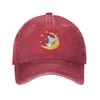 A Cute Cartoon Mouse On The Moon Baseball Cap for Unisex Women Vintage Trucker Hat Hats