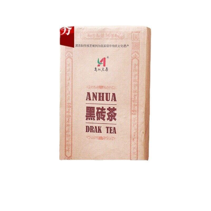 Tè nero Hunan Anhua da 1 kg. Tè in mattoni neri. Tè in mattoni neri con foglie originali