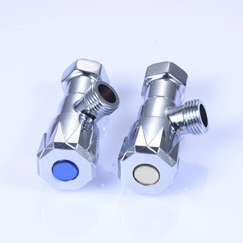 Water Flows Control Valves 1/2inch Turn Angle Stop Valves Hot/Cold Water Stop Valves for Heating & Plumbing System