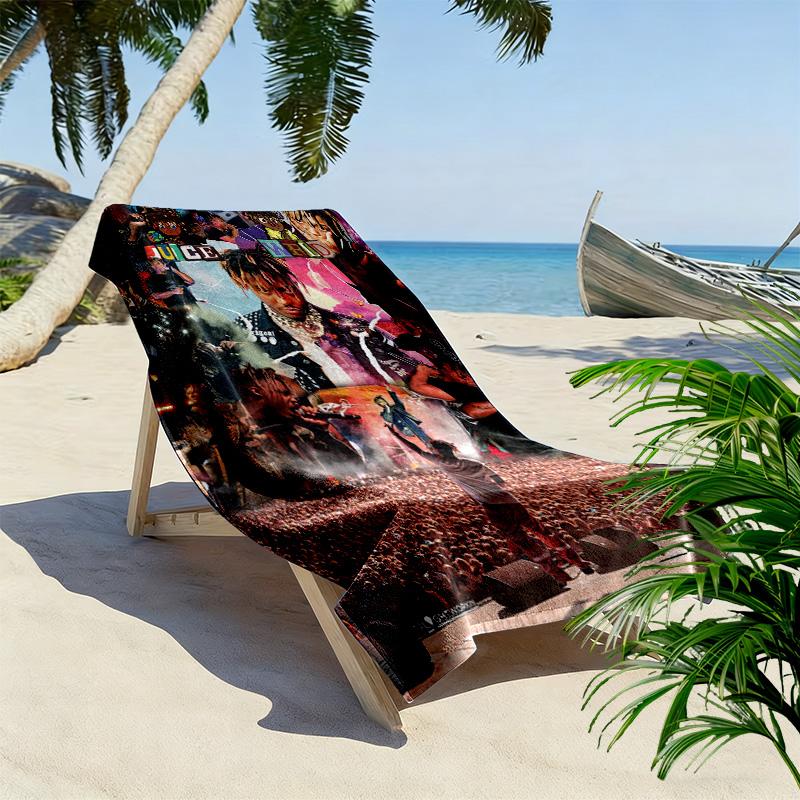 Juice Wrld: Legacy Emotion Music beach towel Outdoor camping soft seaside quick-drying swim towel Outdoor pool towel Comfort beach towel