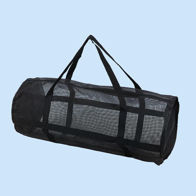 Black Yoga Pad Carrier Bag Basketball Volleyball Bag Sports Fitness Storage Bag Mesh Pilates And Bodybuilding Sports Bag