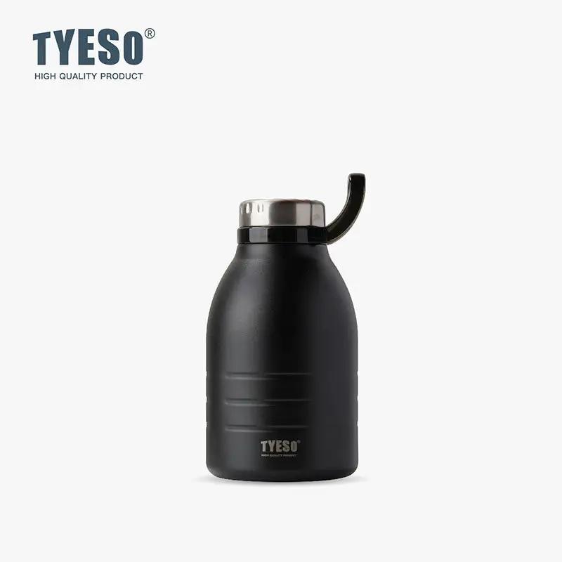 Tyeso 1500ml Thermoses With Sticker Insulated Flask Outdoor Sports Water Bottle with Convenient Buckle Hiking Large for Travel