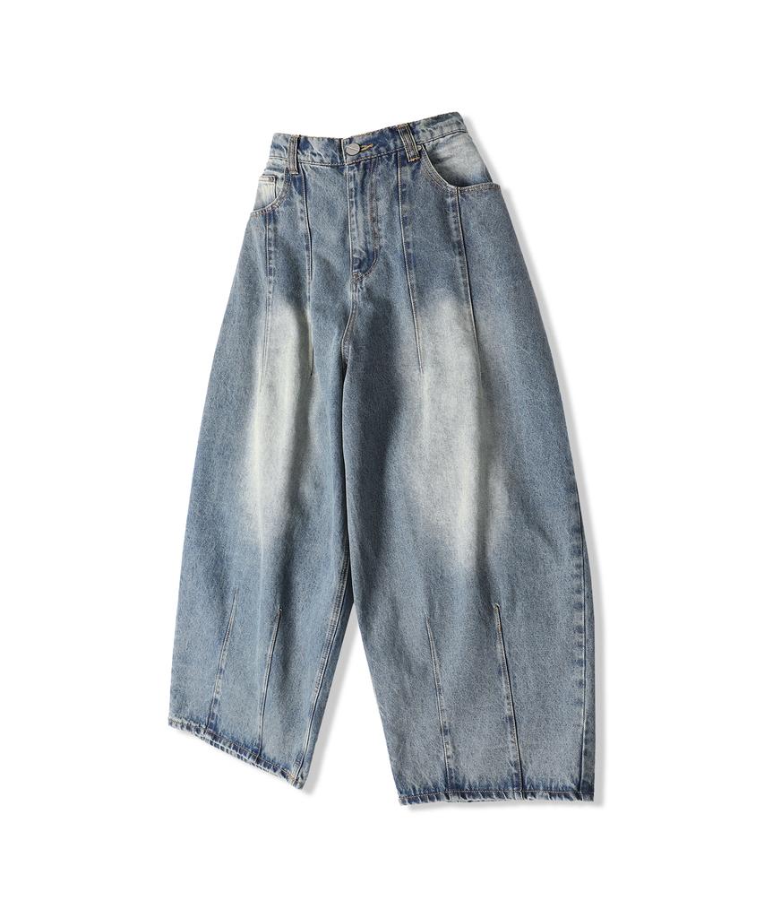 ZENDUST Lun Super Wide Dart Denim Pants Blue