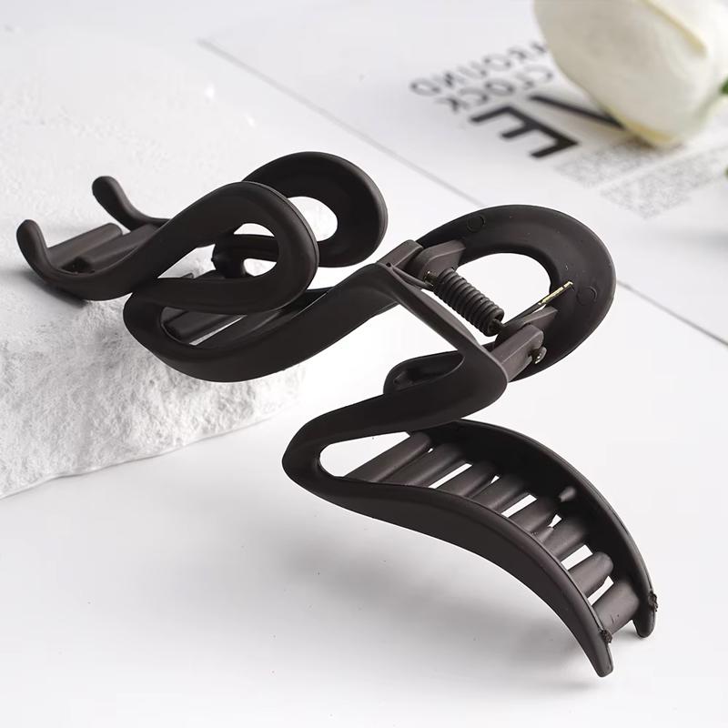 13cm Acrylic Hair Clips For Women Hairpin Matte Wave Hair Claw Clip Ponytail Hair Accessories Girls Headwear Barrettes 4 Colors