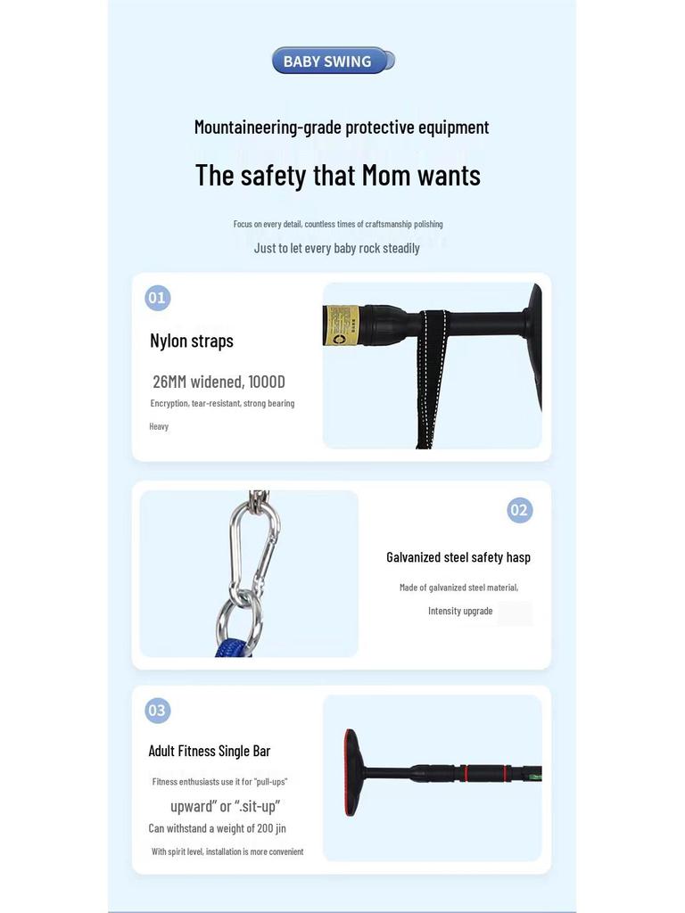 Children's Indoor/Outdoor Hanging Swing Chair for Babies & Toddlers