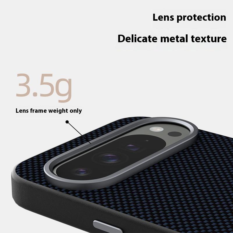 ABEEL Magnetische Hülle für Google Pixel 10 Pro XL mit Aufdruck PC TPU Aluminiumlegierung Leder Handyhülle