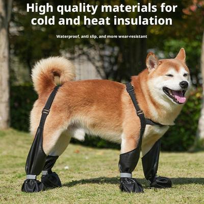 2026 Best Anti-Slip Dog Shoes Pet Paw Protector Dog Rain Booties, Dirty-proof & Anti-fall Dog Outdoor Dog Suspender Sock Shoes