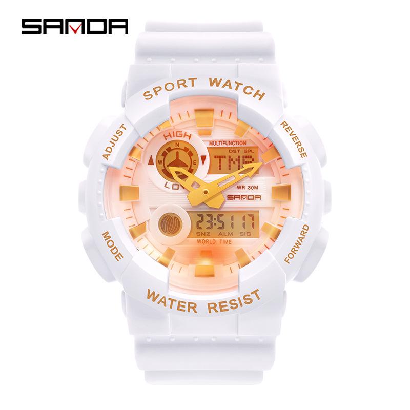 Sanda Multi-functional Waterproof Sports Watch for Men, Women & Students - Popular Electronic Watch