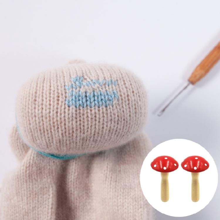 2Pcs Wood Darning Mushroom Multifunctional Fabric Mending Tool Sewing Accessory For Clothing Repair Knitting Project