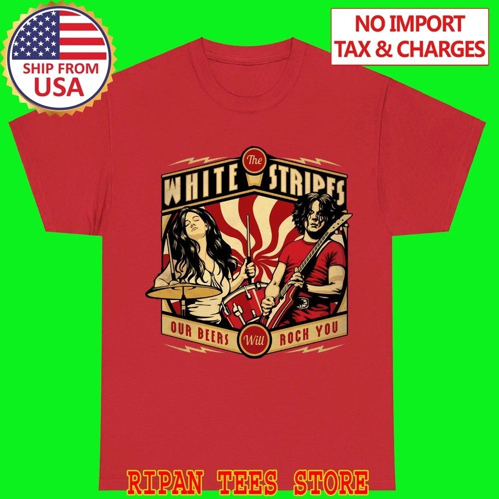The White Stripes Red T-Shirt Tee Top Unisex S