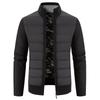 Men's Stand-Up Collar Fleece-Lined Oversized Knit Sweater Youth Casual Fall Jacket