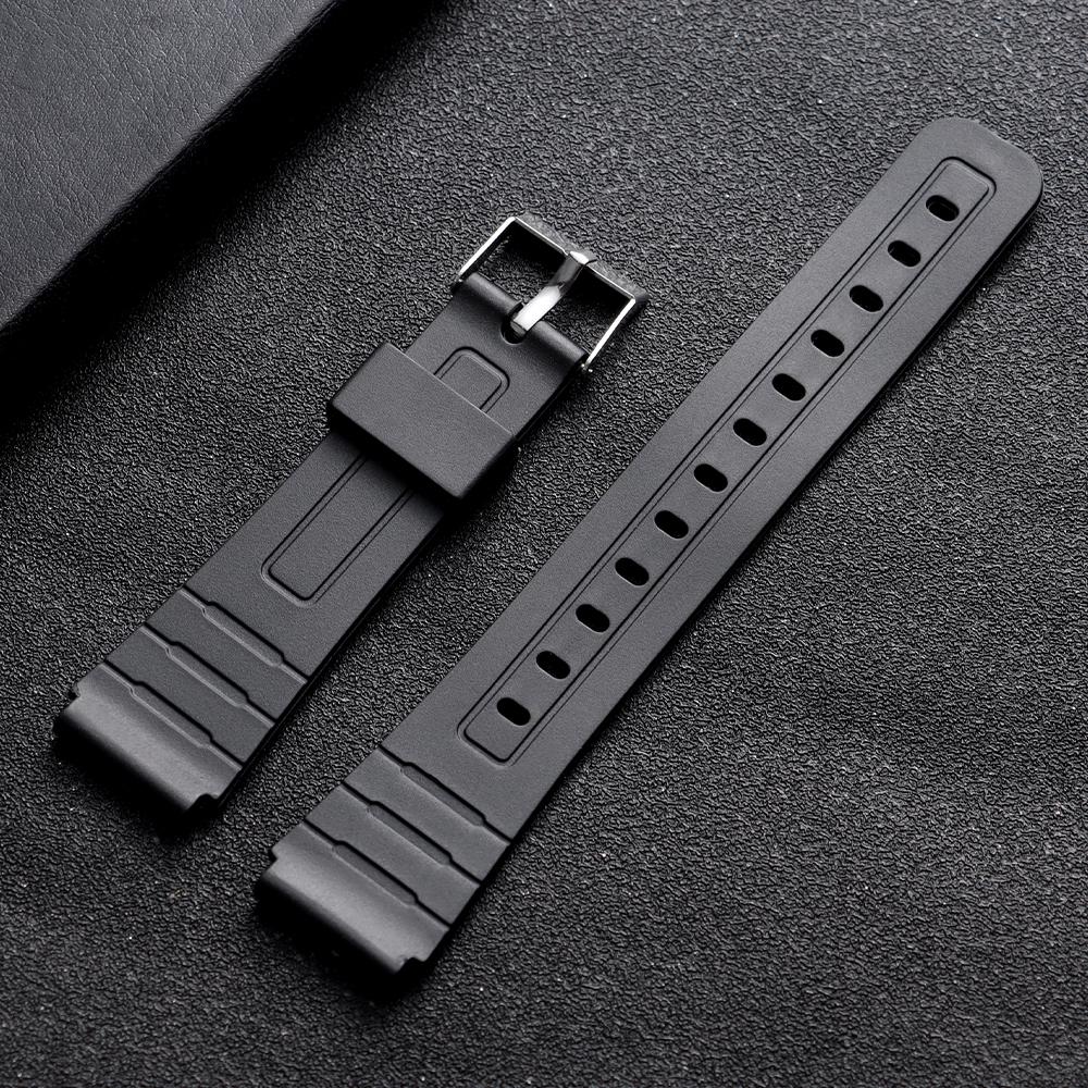 12/14/16/18/20/22mm Silicone Watch Strap Sport Diving Rubber Waterproof Watchband for Casio Watch Accessories Women Men Bracelet