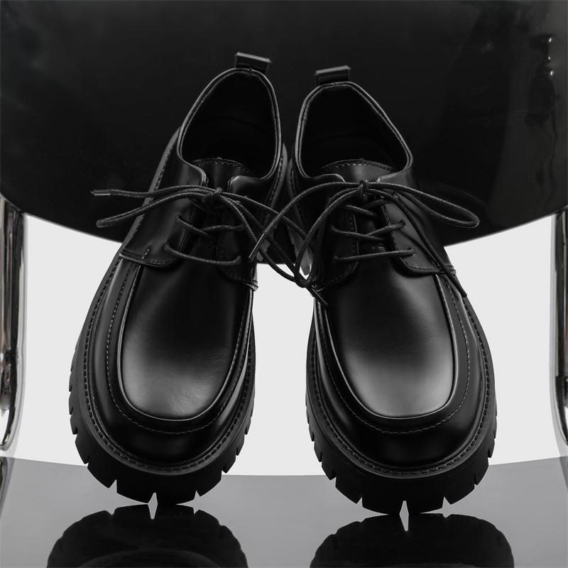 Men Dress Elevator Shoes Lace Up Oxfords Platform Breathable Lift Casual Business Luxury Leather Shoes Taller Male Footwear