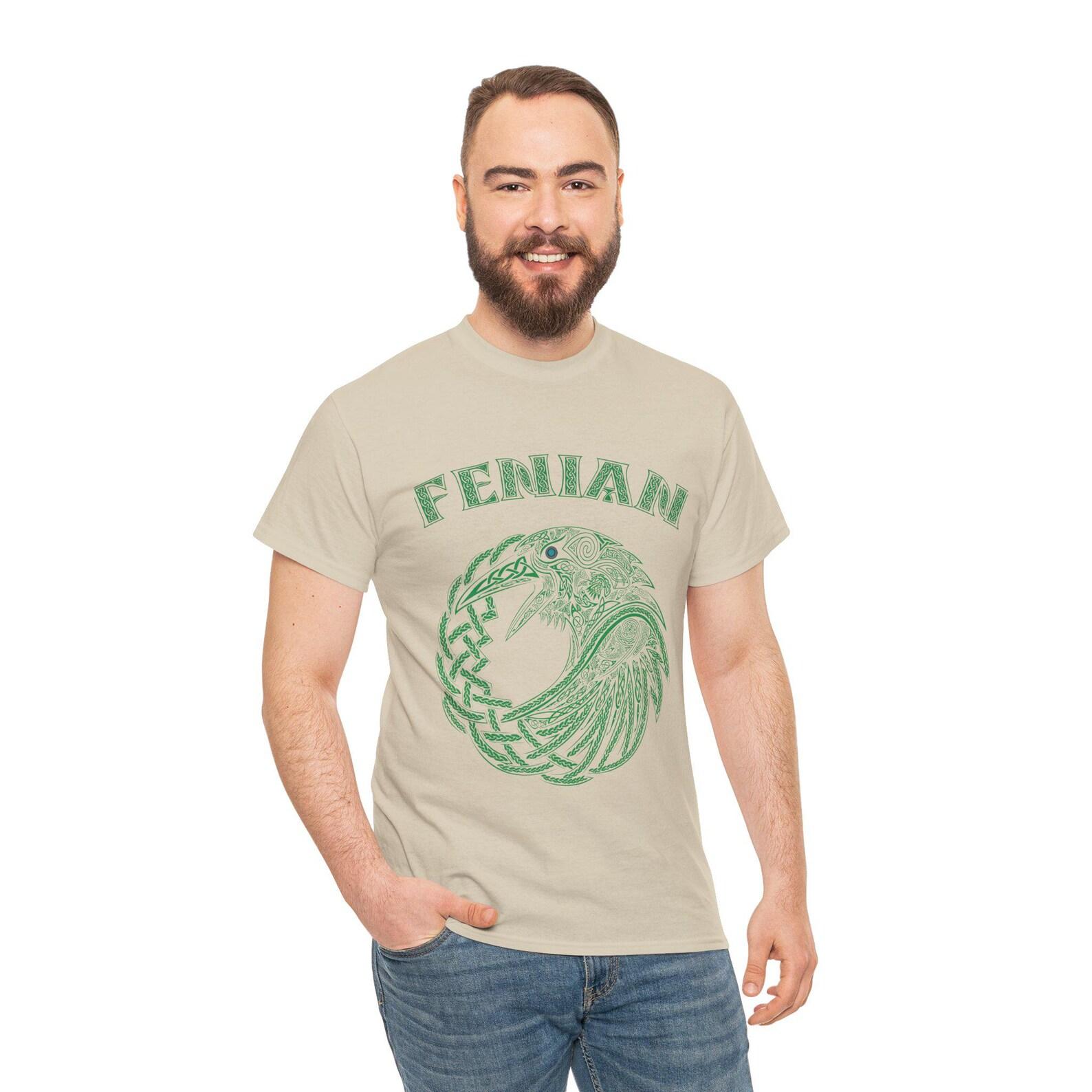 Fenian Celtic Raven Tee | Irish Knotwork Illustration S