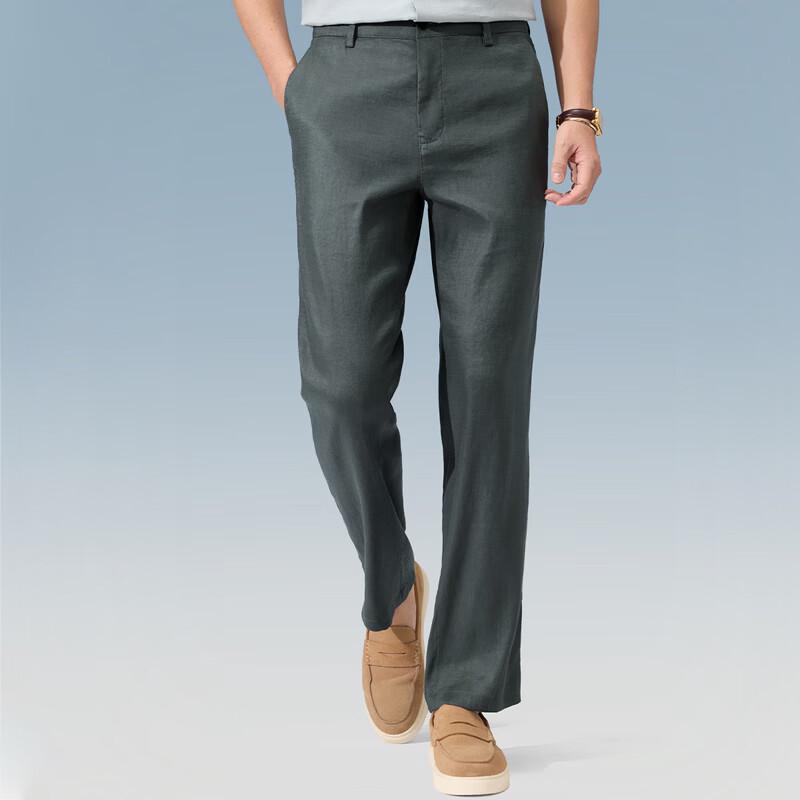 

Judger Men s Linen Blend Straight-Leg Casual Pants 30
