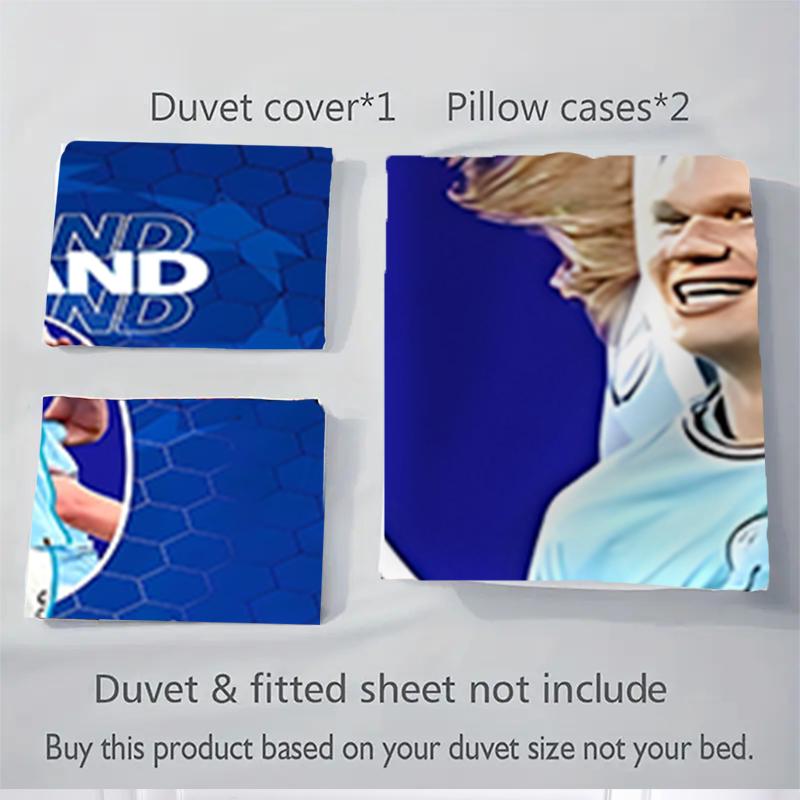 3Pcs Haaland'S Goal Celebration Bedding Sets For All Sizes New 3D Printed Bed Cover Comforter Duvet Cover Pillowcase Bedroom Decoration