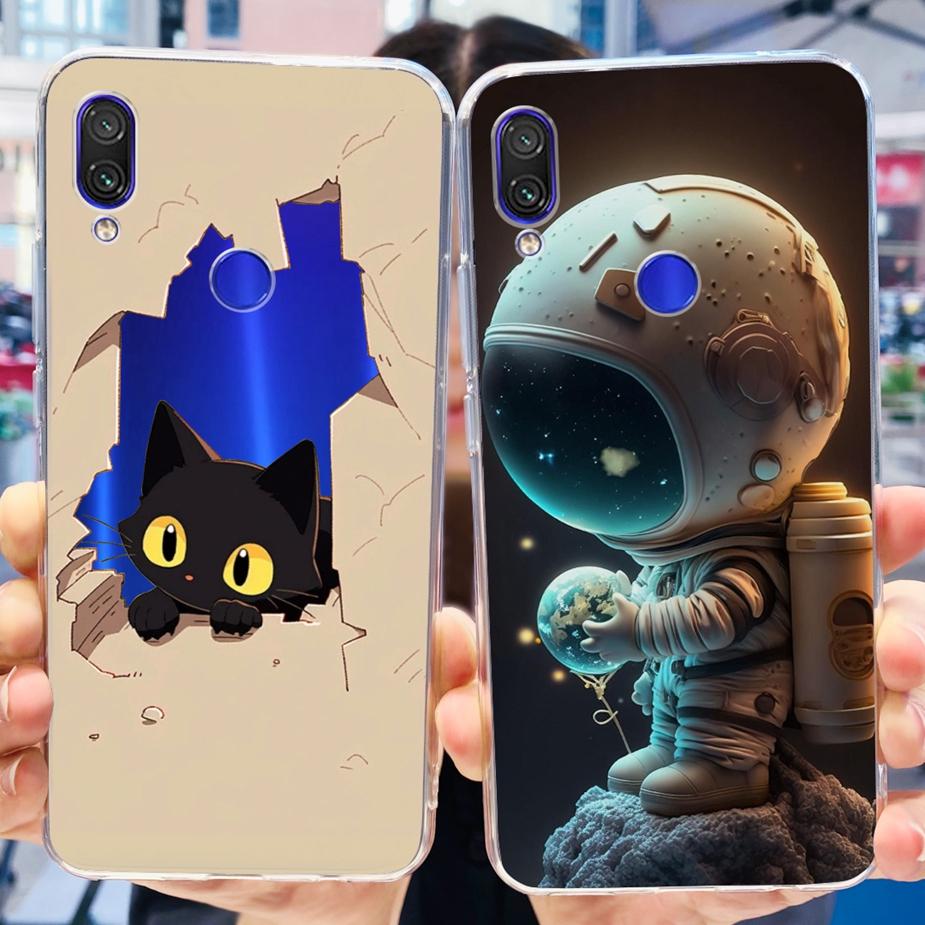 For Xiaomi Redmi Note 7 Pro Case Redmi7 Cute Panda Painted Cover Clear Silicone Soft TPU Phone Case For Redmi 7 Note7 Pro Bumper