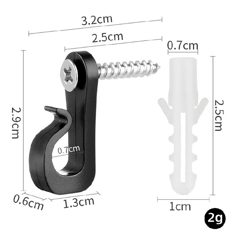 Mehrzweck-Kunststoffhaken Heimzubehör für den Außenbereich Großartig zum Aufhängen von Lichterketten und zum Ordnen von Kabeln