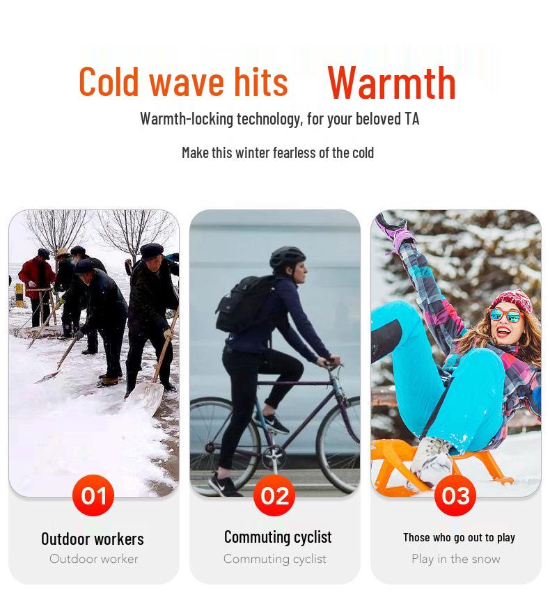 Smart Electric Heated Gloves with Large Battery for Winter Cycling and Skiing - Full Back and Finger Heating