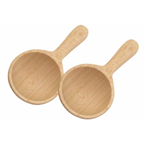 TOUGEI MUTE Coffee Measuring Spoons, 5g, Set of 2, Wooden Measuring Spoons