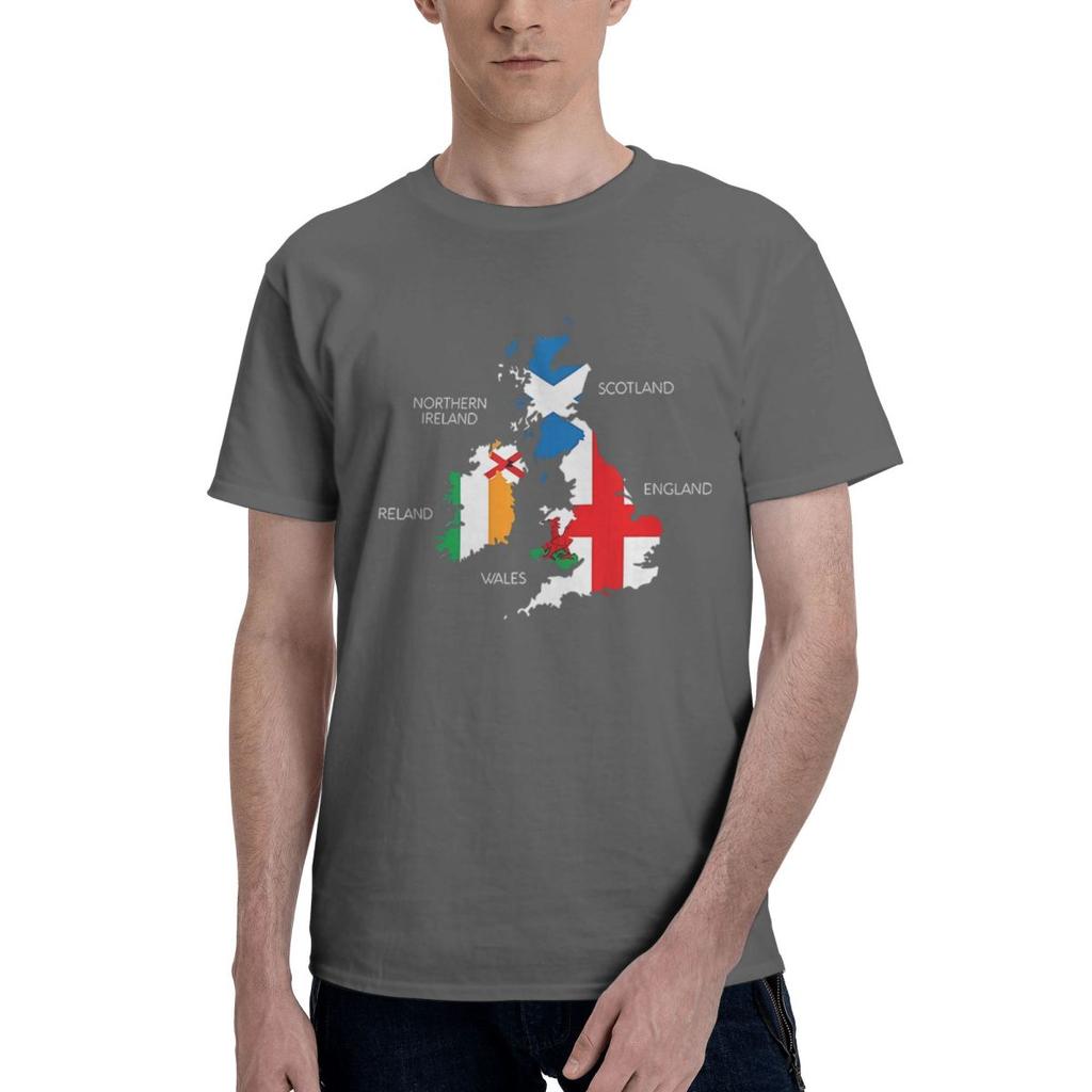 British Ireland Scotland Wales England Map 100 Cotton Casual Breathable Confortable Top Mens Designer Clothes Funny Gift