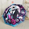 Nightmare Before Christmas Automatischer Regenschirm mit 8 Speichen Langlebiger Kunststoff & Eisen Reiseutensil Eleganter Damenregenschirm Spirituelles Geschenk