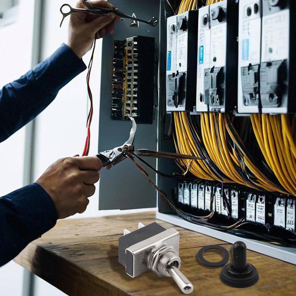 Electrical Toolkit Black, Silver Waterproof Switch 2 Position Electrical Switch Waterproof Switch Automotive Switch