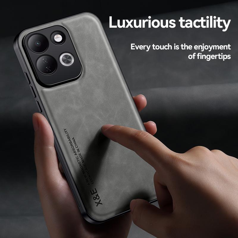 KEYSION Luxury Retro PU Leather Phone Case for Redmi 17 5G Soft Silicone+PC Shockproof Phone Cover for Xiaomi Redmi 17 4G 5G