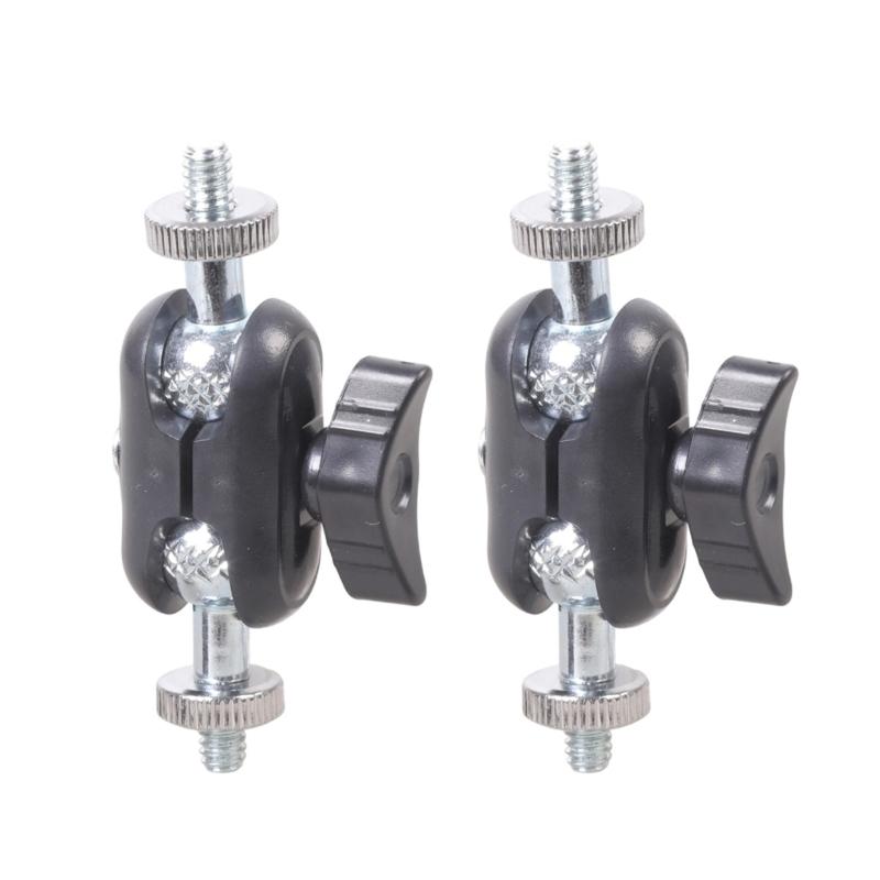 Durability Metal Plastic Construction Double Ball Dead Adapter for Camera Tripods Mic Stand Featuring Easy Installation