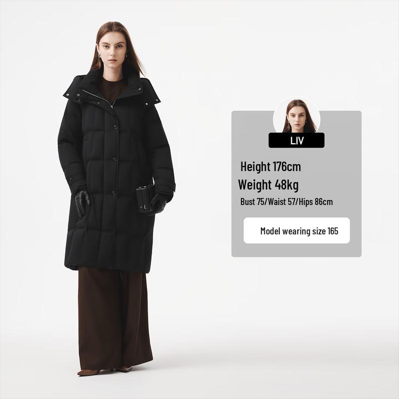 Tanboer Women's Mid-length Goose Down Puffer Coat TB5520818Z