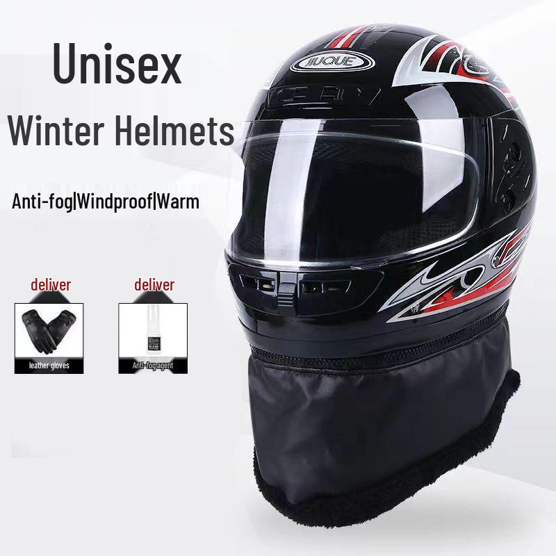 All-Season Anti-Fog Full-Face Helmet: Warm, Safe Riding for Men & Women