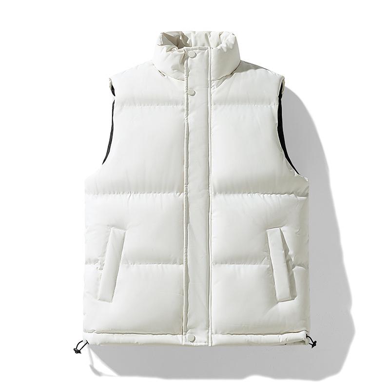 Unisex M-8XL Plus Size Stand Collar Cotton Vest, Winter Thickened Down Gilet.
