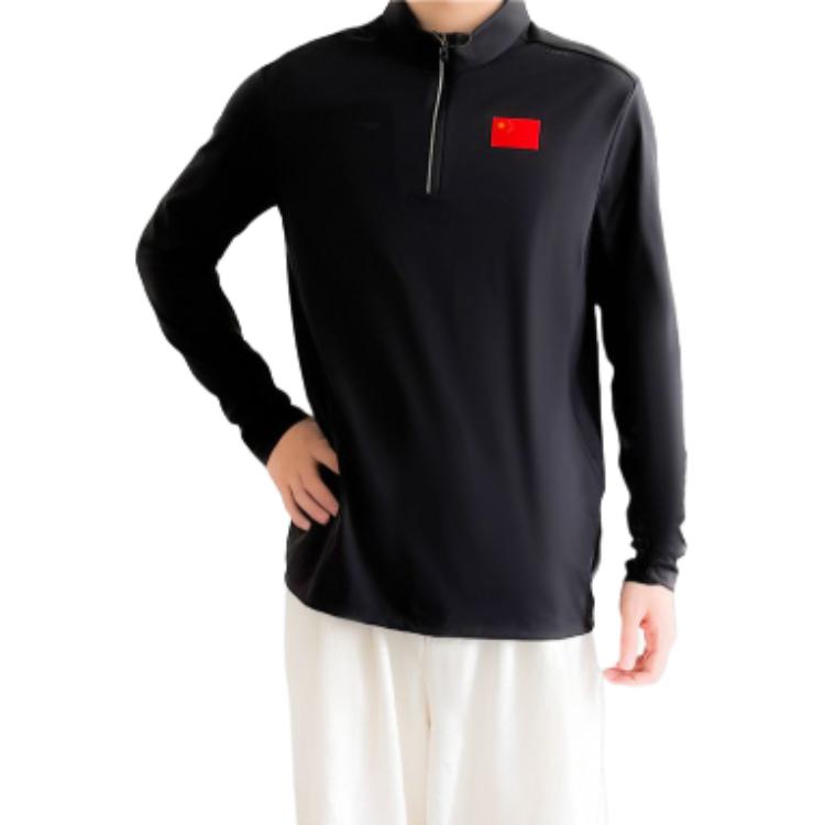 Li-Ning Casual Breathable Comfortable Versatile National Flag Logo Long Sleeve T-Shirt Men Tops ATLV293-2
