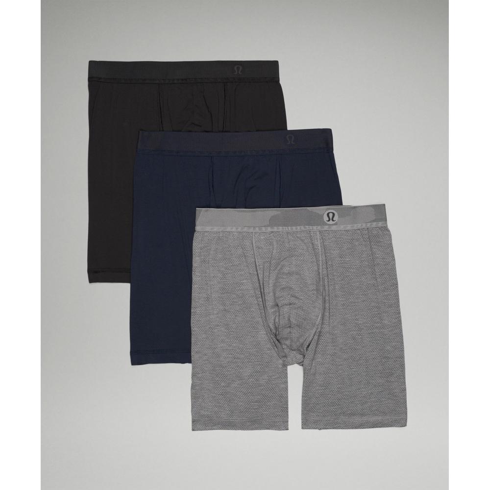 

Lululemon Always In Motion Длинные сетчатые боксеры 7 шт. в упаковке 3 шт. Черный с меланжевым сердечником, средне-серый, темно-синий XS/7