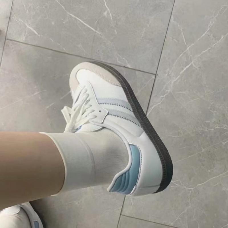 

Retro leather German training shoes women s spring new versatile soft-soled casual sports shoes platform white shoes board shoes 40