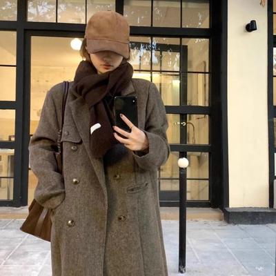 Winter Woolen Coat Women s High-end Fashionable Casual Overcoat Loose Style S