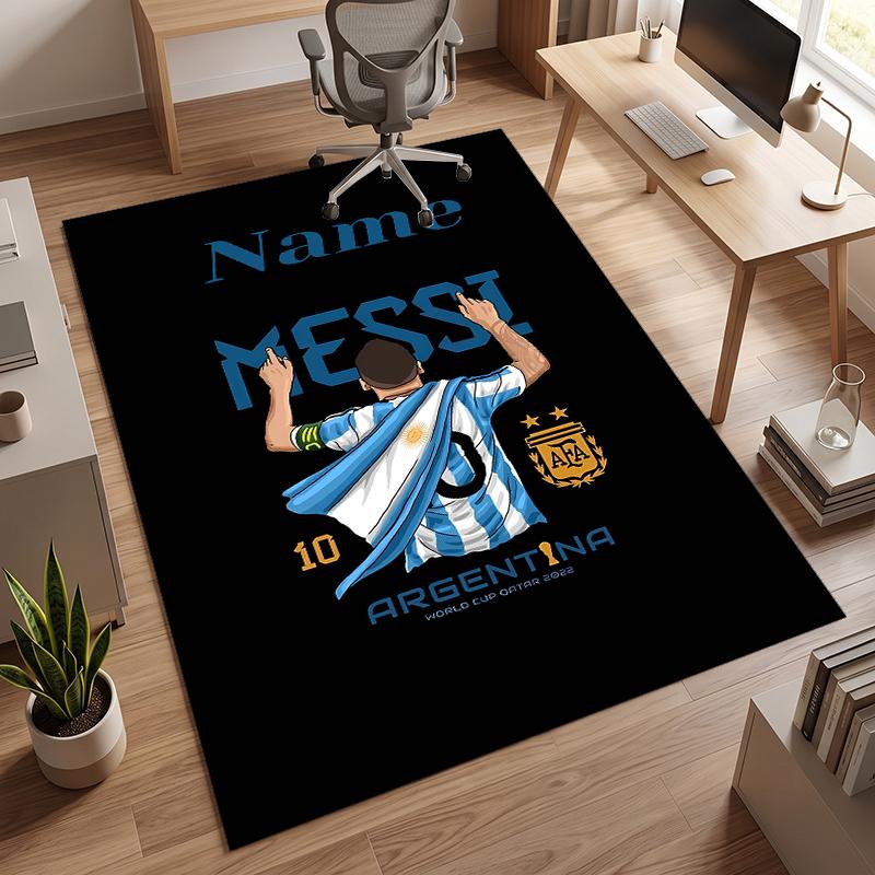 Lionel Messi (5) Covor de birou personalizat cu nume Decor elegant pentru sufragerie, dormitor, bucătărie