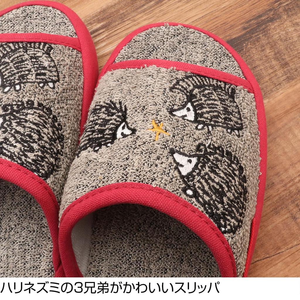 LISA LARSON Sand Hedgehog Slippers and Slippers [Cute] Women's Men's Open-Front (Blue, L)
