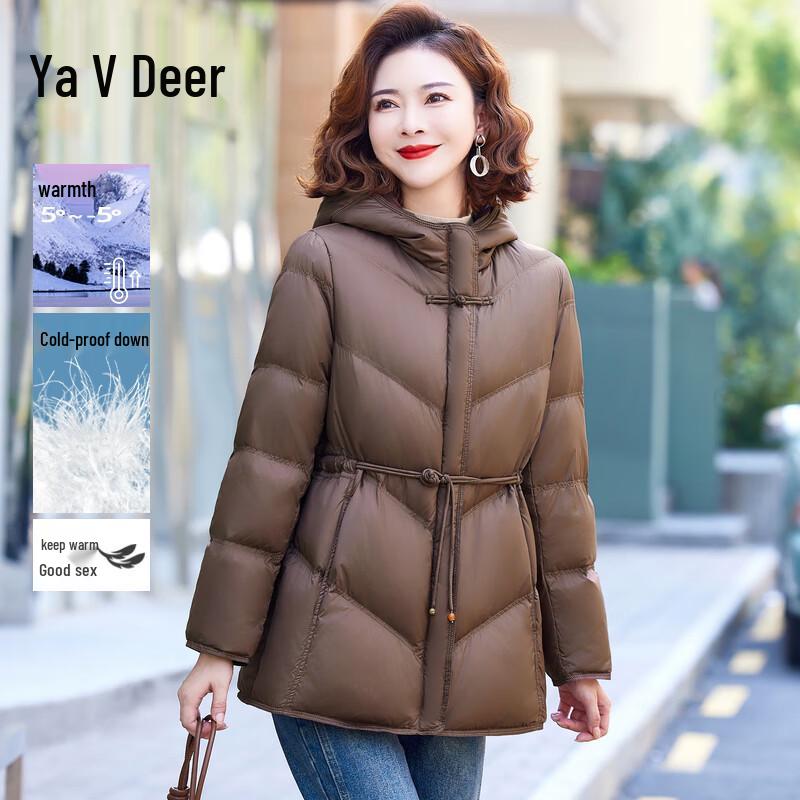 

Yalu Women s Fashion Loose Hooded Down Jacket L